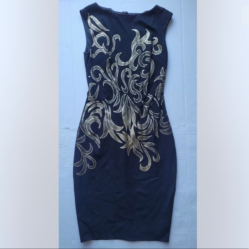 Caché Dress Size 2. Gold trimming. Gorgeous and excellent condition!